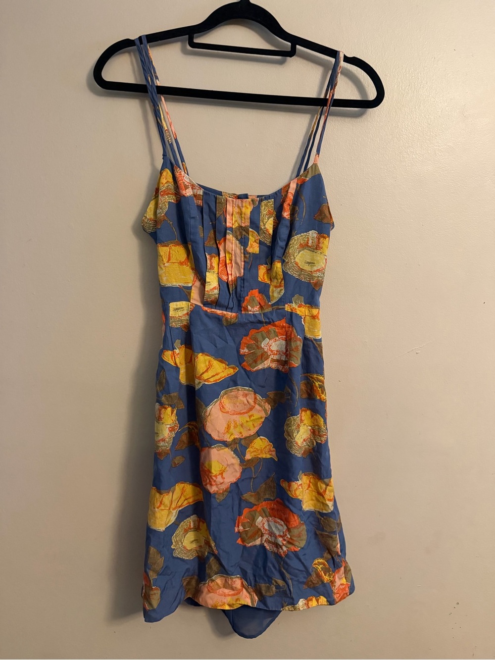 Maeve Blue Floral Mini Slip Dress